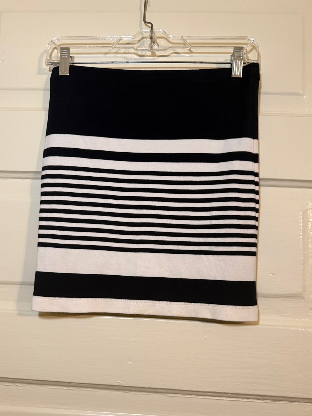 Navy & White Striped Mini Skirt